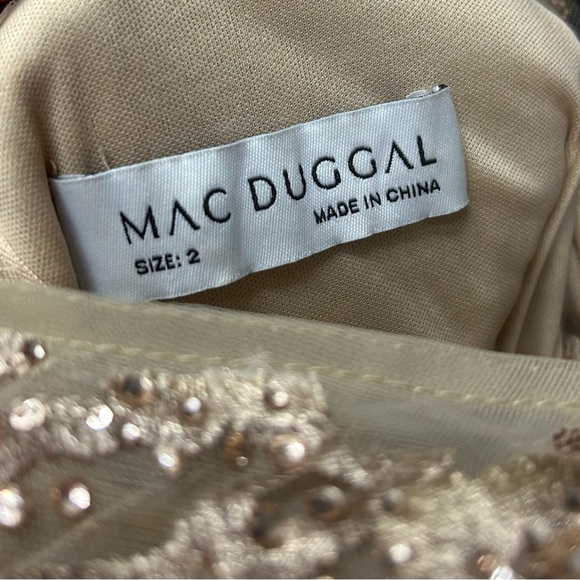 Mac Duggal 20392 NWOT EMBELLISHED BUTTERFLY FIT AND FLARE TEA-LENGTH DRESS - Picture 7 of 7